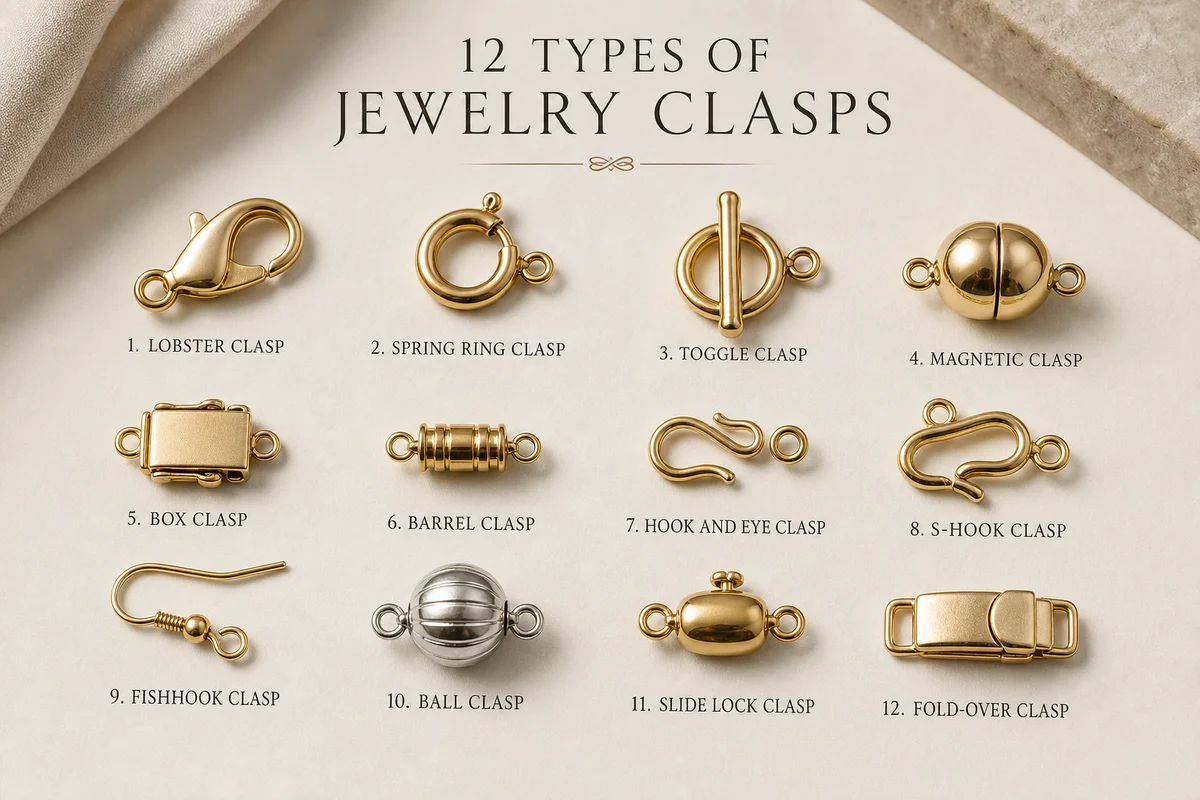 12 Types of Jewelry Clasps Compared