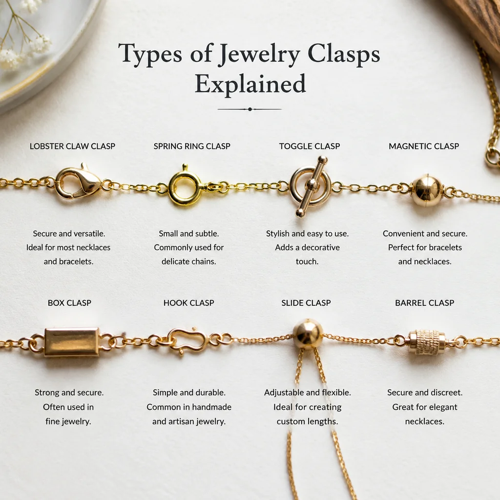 Types of Jewelry Clasps Explained