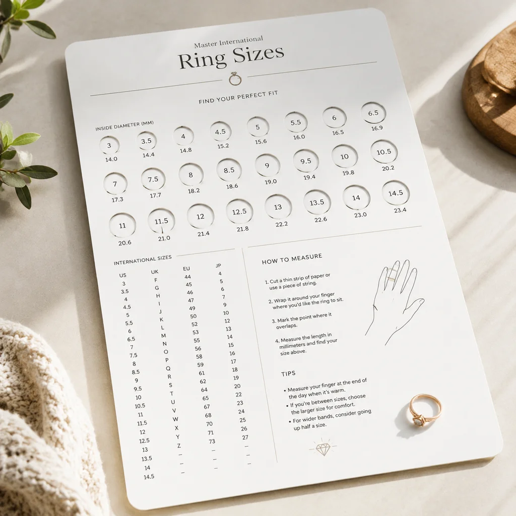 Master International Ring Sizes: Shop
