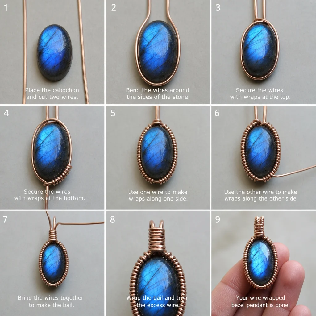 How to Wire Wrap a Cabochon: Bezel Setting