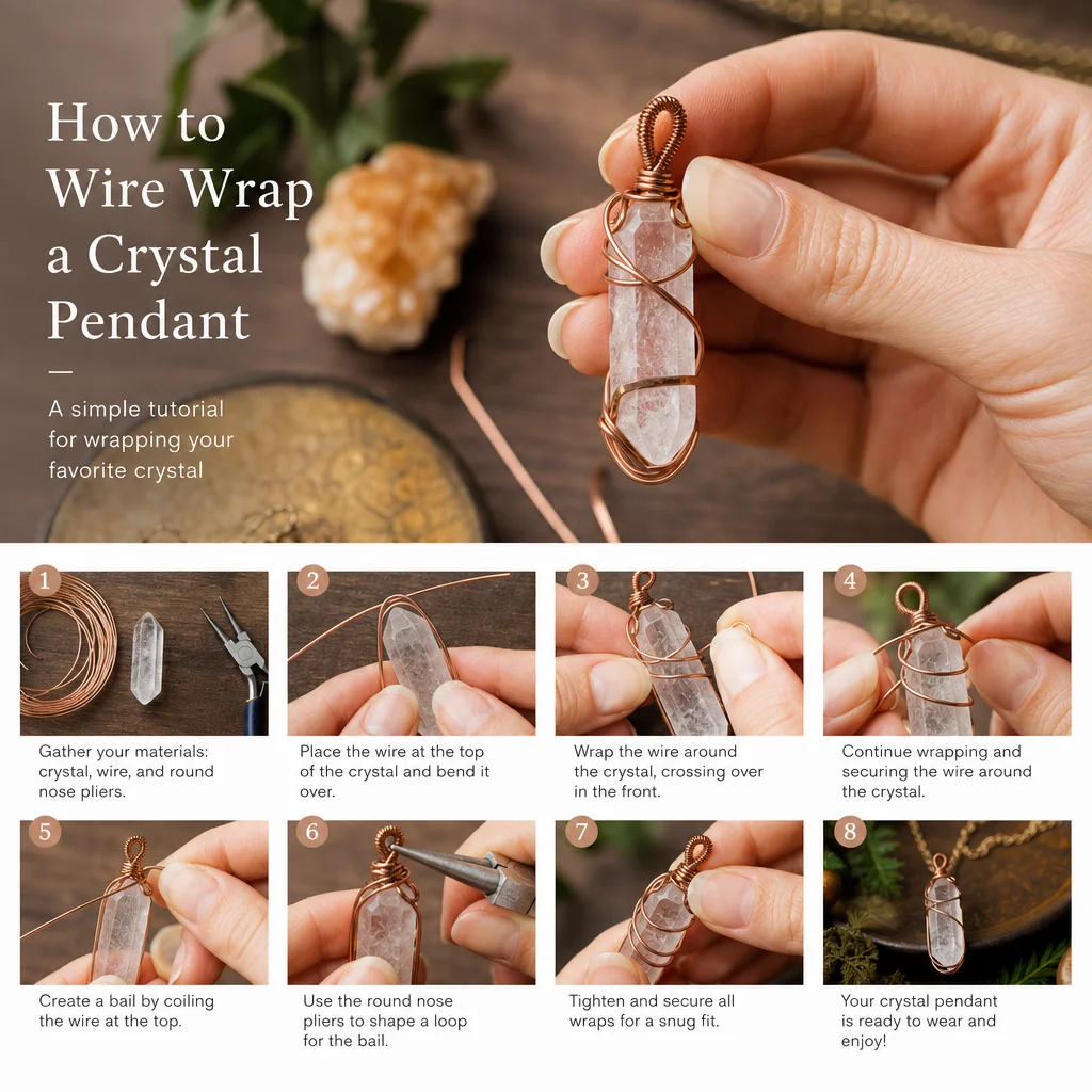 How to Wire-Wrap a Crystal Pendant