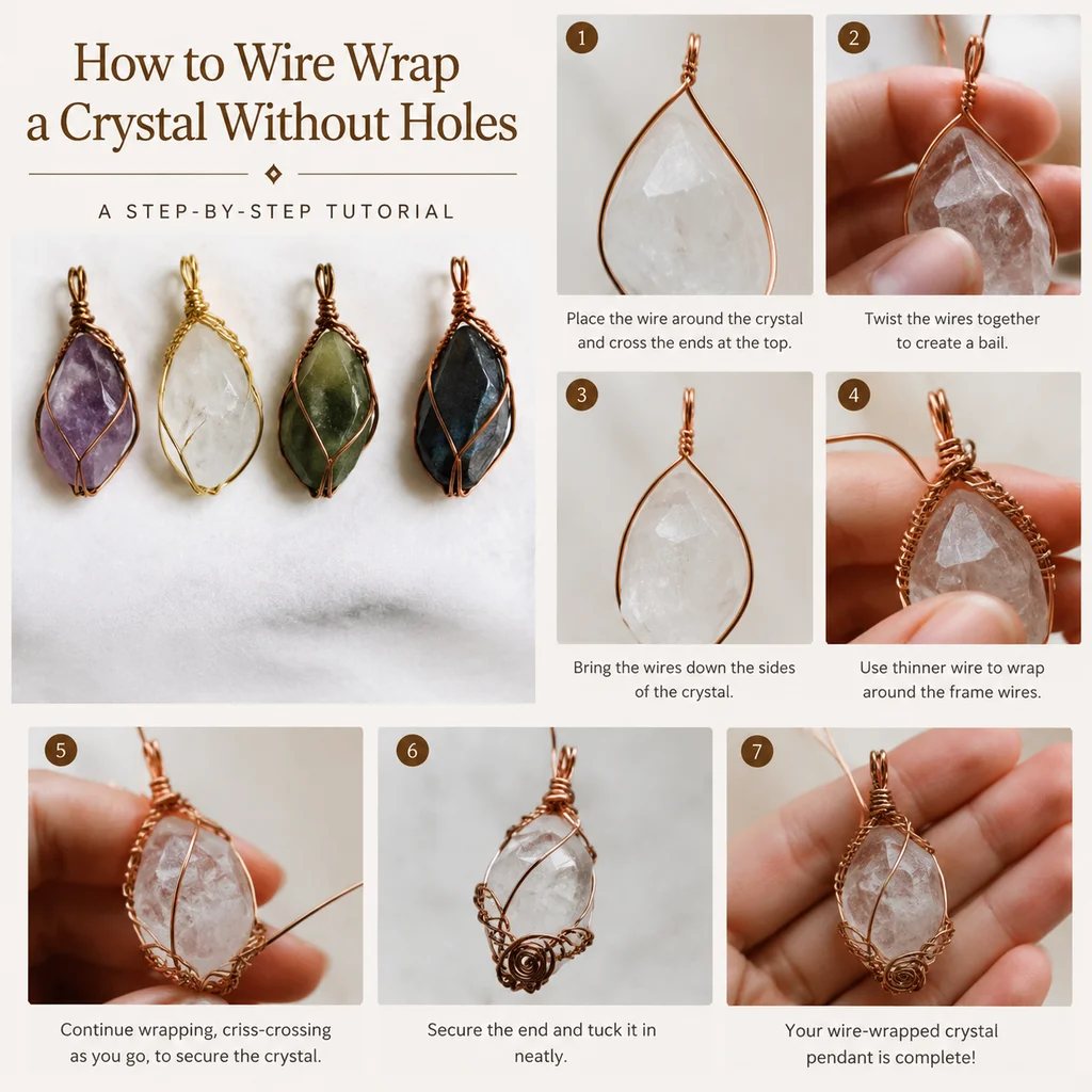 How to Wire Wrap a Crystal Without Holes