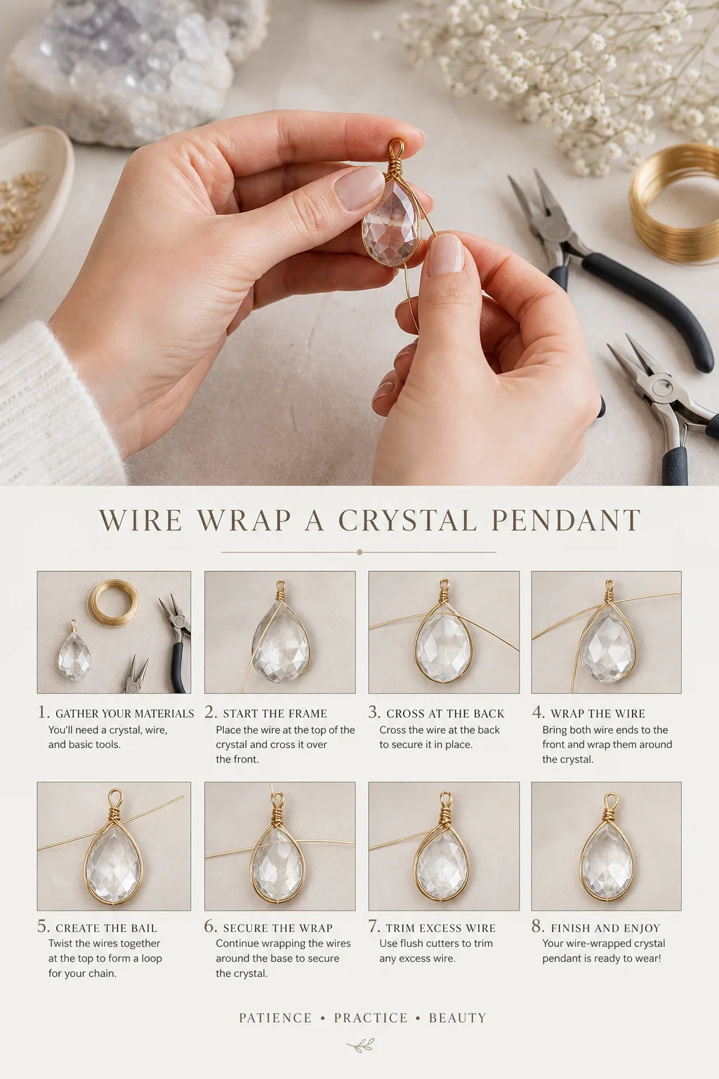 How to Wire Wrap a Crystal Pendant