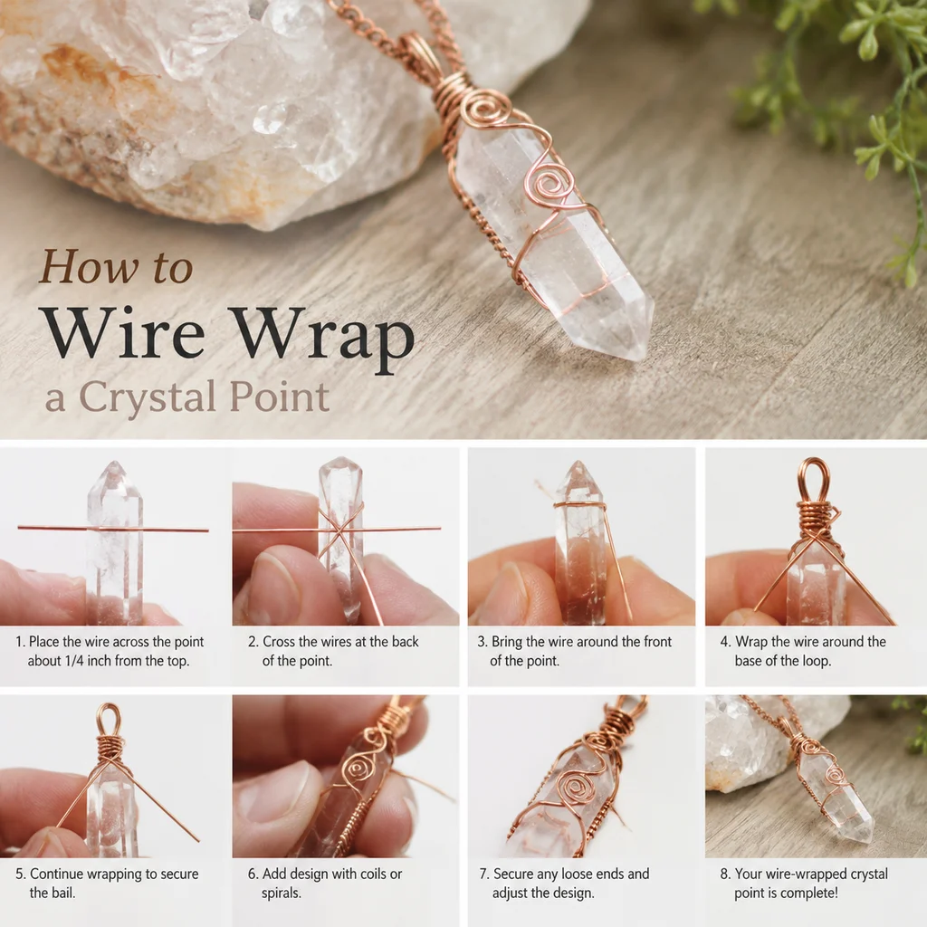 How to Wire Wrap a Crystal Point