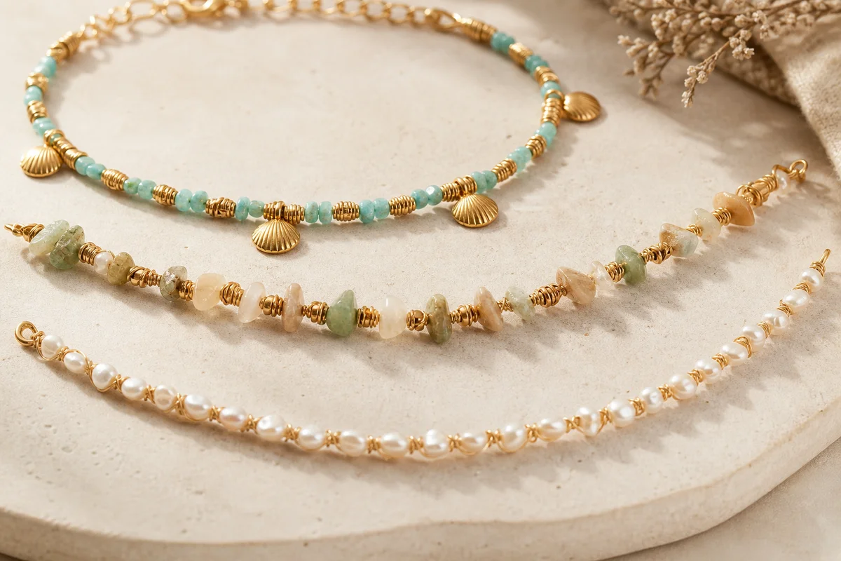 Wire Wrapped Anklet: 3 Bohemian Summer Designs