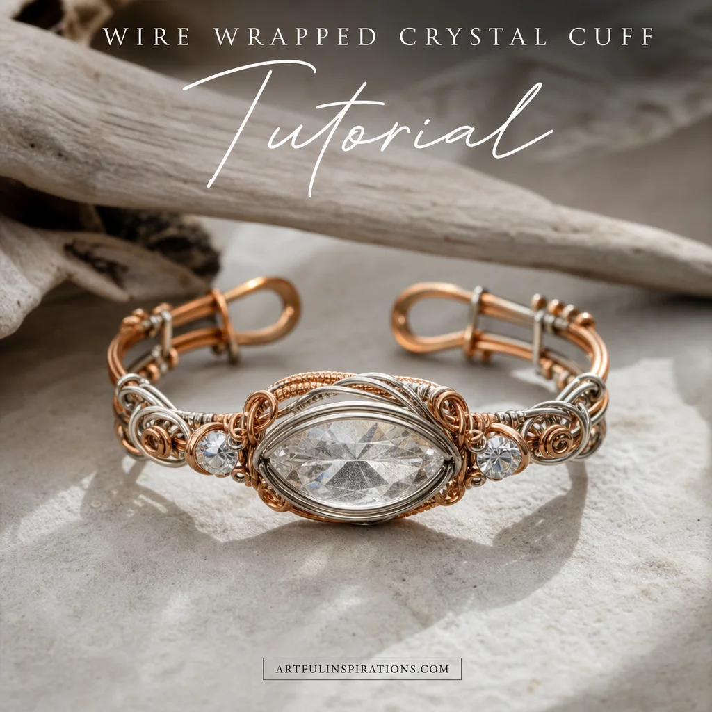 Wire Wrapped Crystal Cuff Tutorial