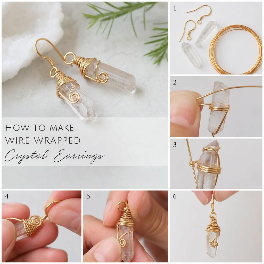 How to Make Wire Wrapped Crystal Earrings