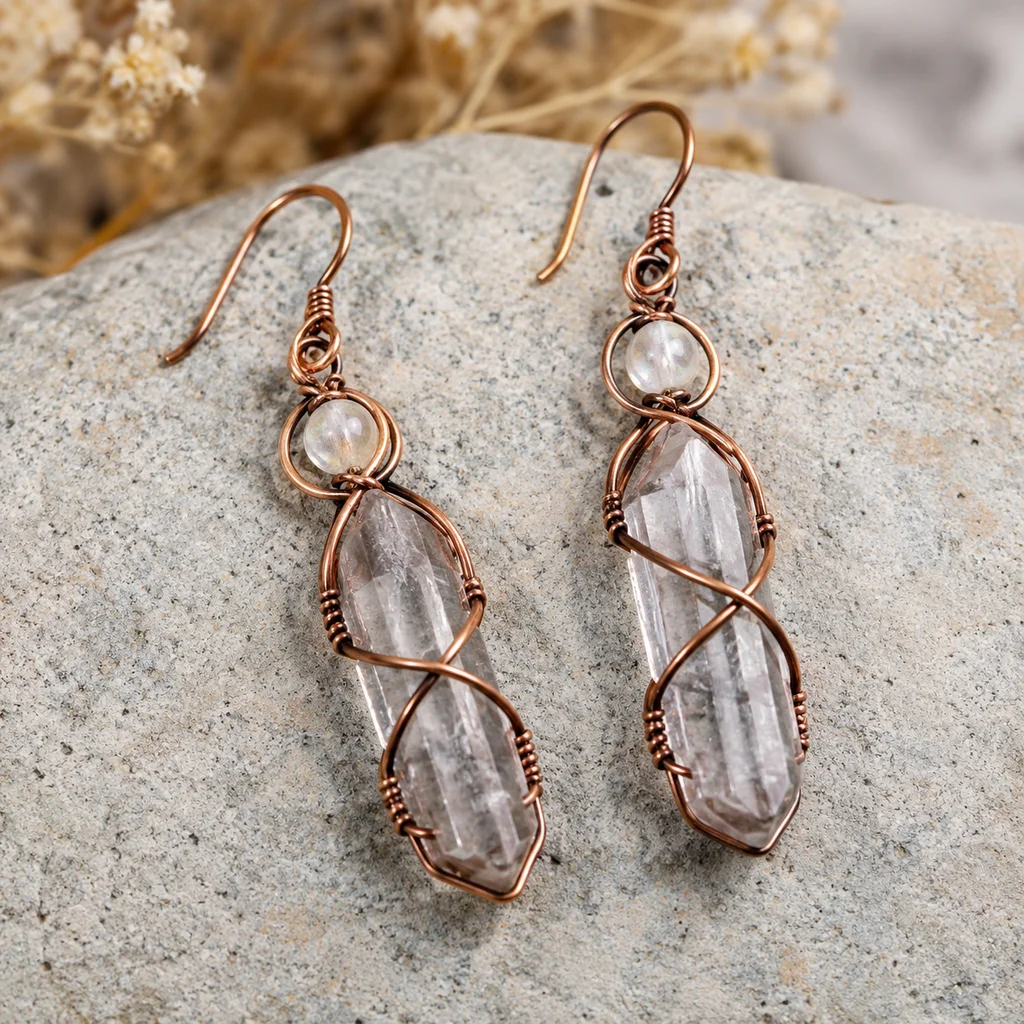 Wire Wrapped Crystal Earring Designs