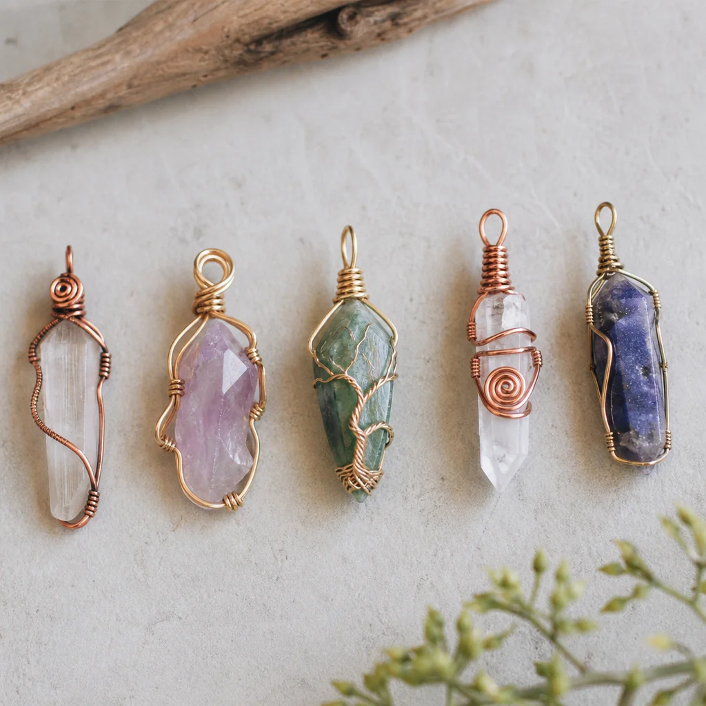 Wire Wrapped Crystal Pendant: 5 Easy Designs