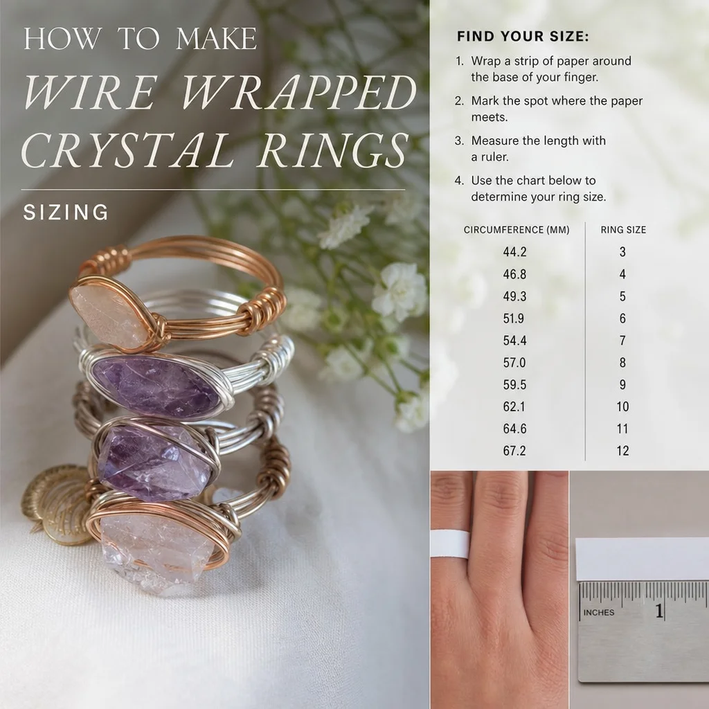 How to Make Wire Wrapped Crystal Rings: Sizing