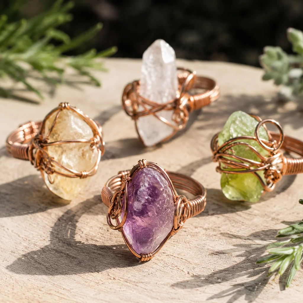 Wire Wrapped Crystal Ring Designs: Easy Projects