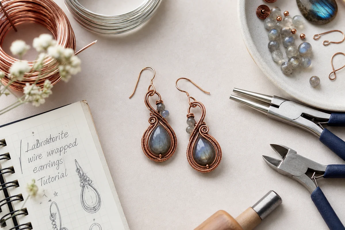 Wire Wrapped Earrings Tutorial