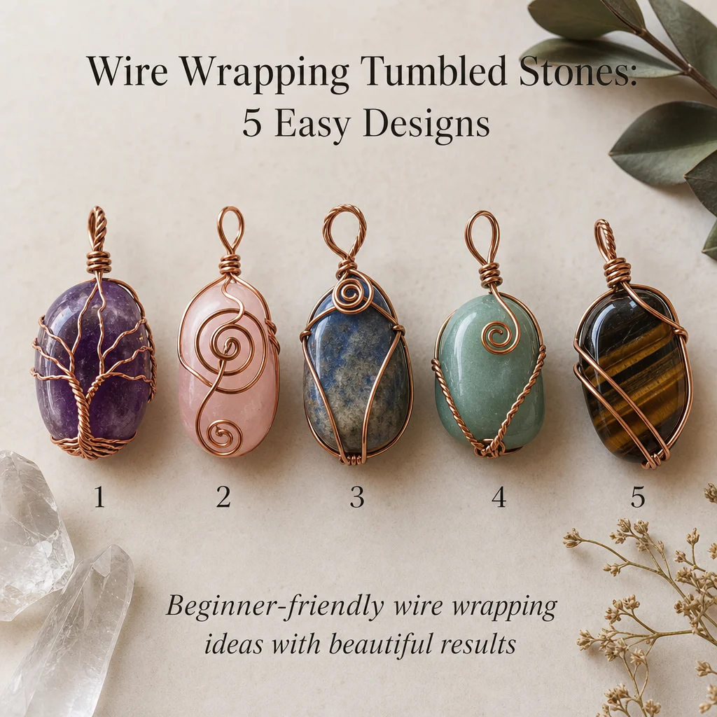 Wire Wrapping Tumbled Stones: 5 Easy Designs