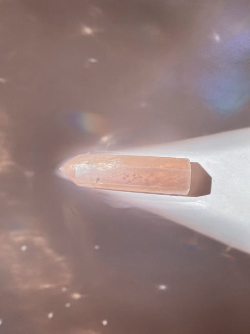 A side-by-side comparison of transparent selenite crystal blades and fibrous satin spar logs